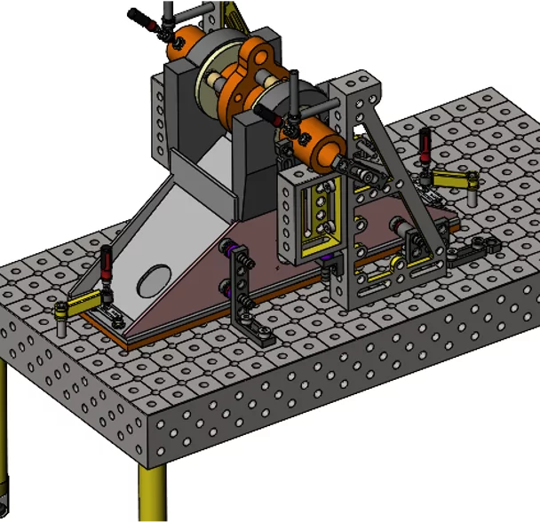 Bluco custom modular fixture CAD drawing