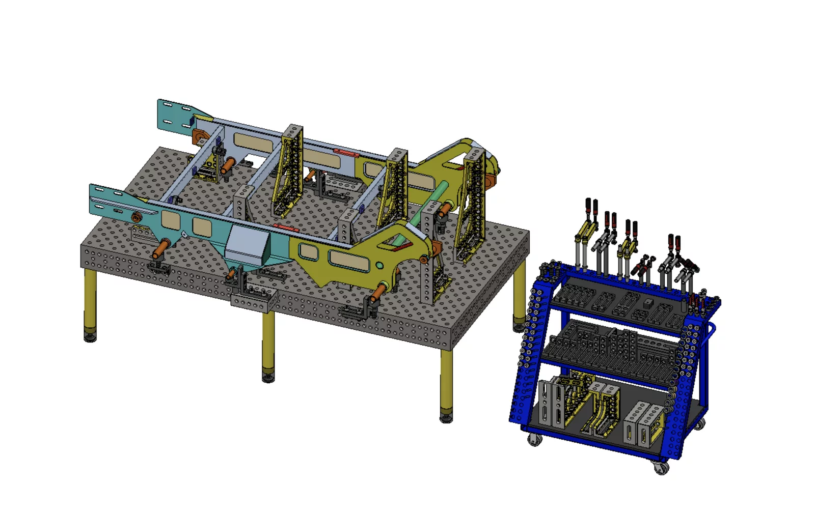 CAD model of one of the sub-assemblies that can be built on this modular setup. 2024/05/Morbark-CAD.png 